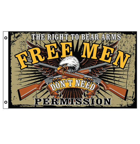 "Free Men - Right To Arm" Flag - Fahne