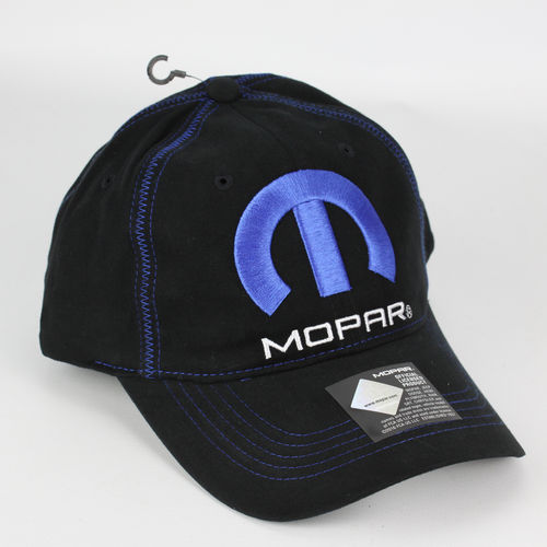 "Mopar Logo Brimlines" Baseball Cap - Black