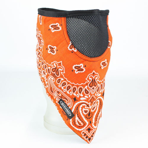"Orange Paisley" Schampa™ Facefit Facemask - Maske