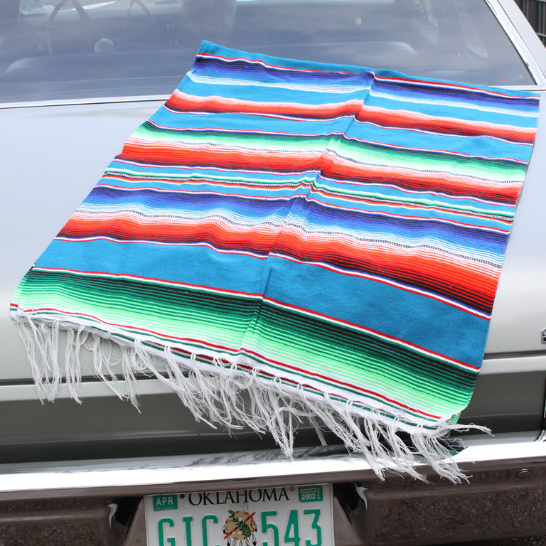 "TEAL" Serape Blanket - Mexikanische Decke